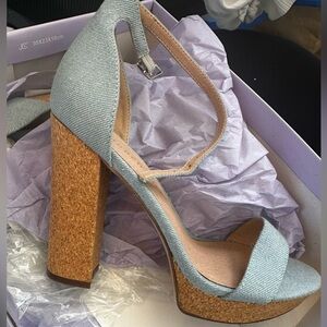 Madden Girls Denim Heels 7